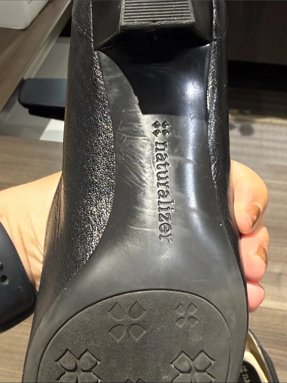 Naturalizer Black Leather Loafers